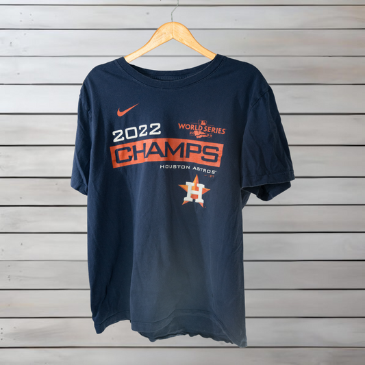 2022 Astros World Series Champs Navy Blue Shirt (Adult Large)